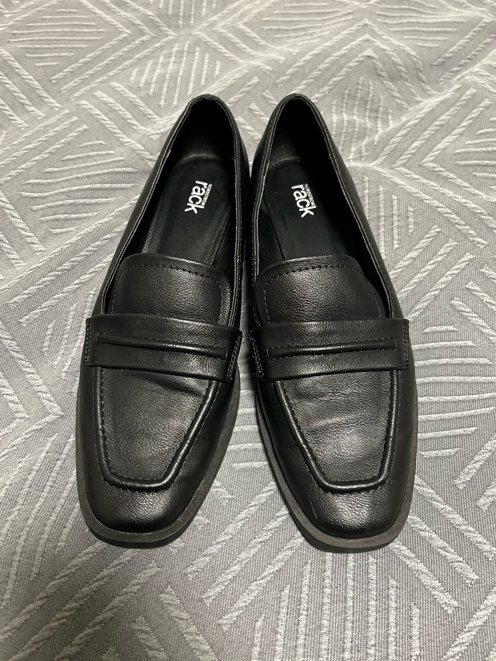 Women’s Black Faux Leather Loafers